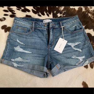 Brand New Large Cello shorts distressed